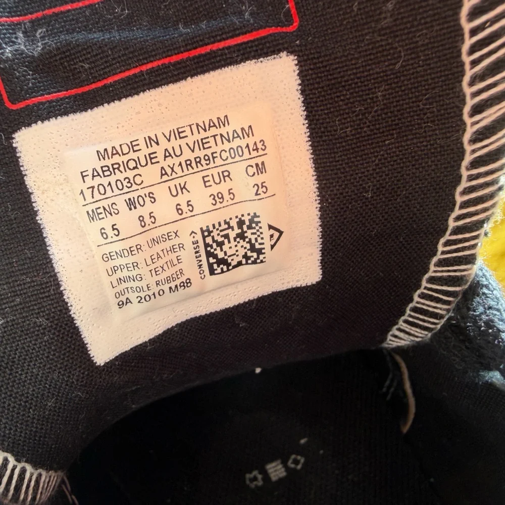 Converse High Top Snake Print Sneakers in Beige and Black - Picture 7 of 7